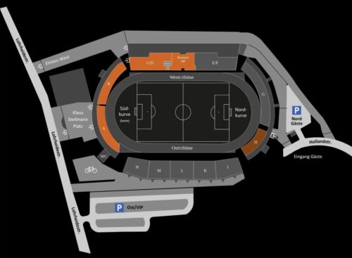 Stadionplan Lohrheide